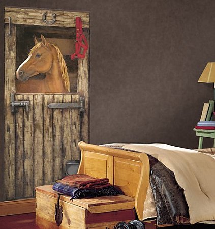 Horse Stable Door Mural MP4966M Roomsetting