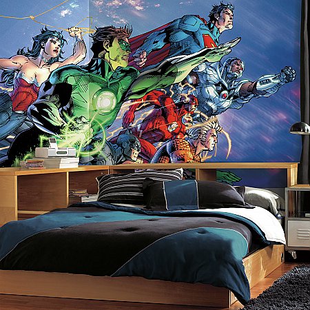 JUSTICE LEAGUE XL MURAL ROOMSETTING