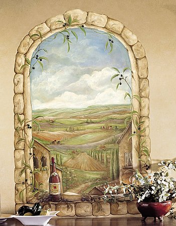 Tuscan View Mural KM7810M ROOMSETTING