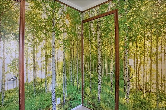 Morning Forest Peel & Stick Canvas Wall Mural