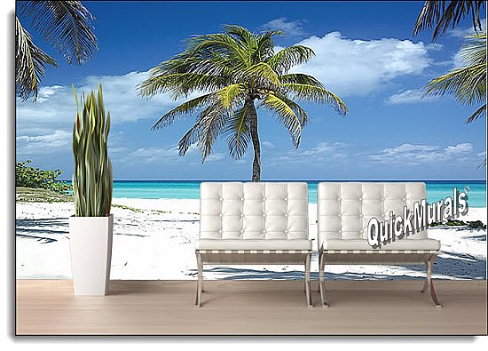 Twisted Palm Peel & Stick Canvas Wall Mural roomsetting
