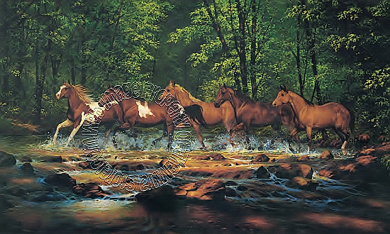 Running Horses Mural WL5528MMP