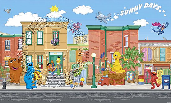 Sesame Street Wall Mural by Roommates