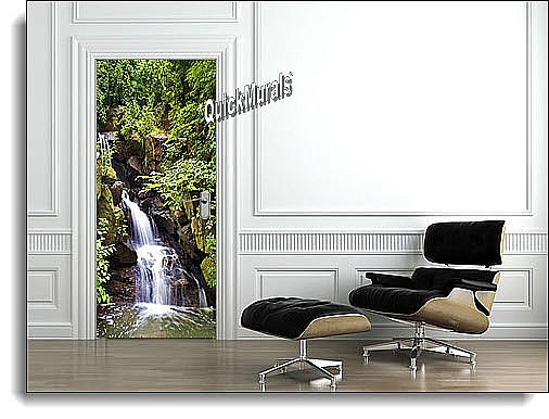 Spring Waterfall Canvas Door Mural DT155 roomsetting