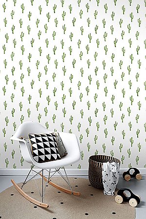 Peron Green Cactus Wallpaper