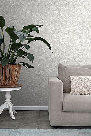 Schunard Off-White Floral Wallpaper