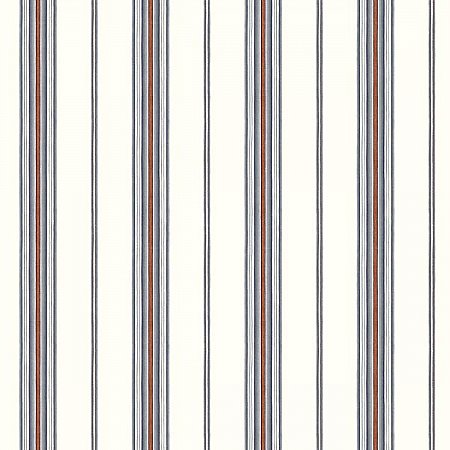 Cabin Blue Stripe Wallpaper