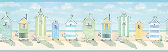 Brighton Aqua Beach Cottage Border