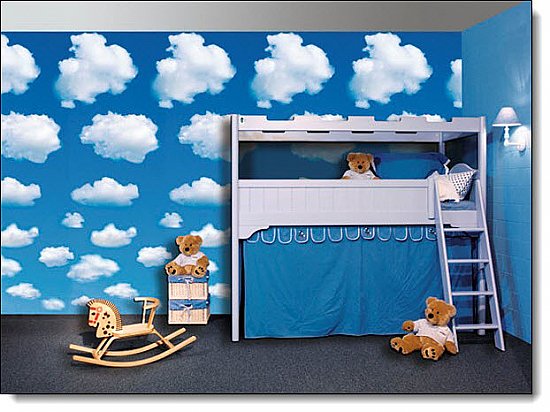 White Clouds Wall Mural