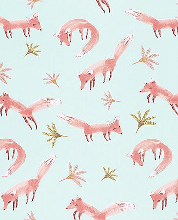 Hilma Coral Fox Wallpaper