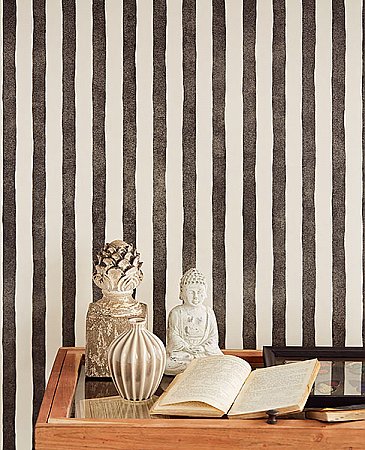 Ronja Charcoal Stripe Wallpaper