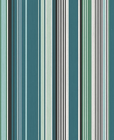 Svea Teal Stripe Wallpaper