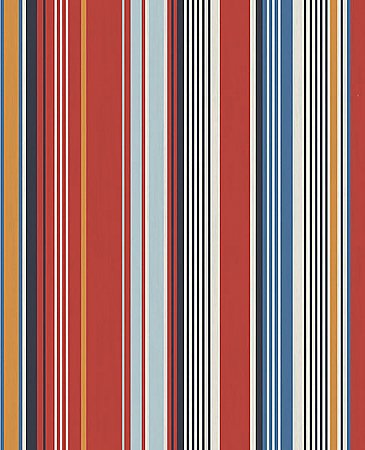 Svea Red Stripe Wallpaper