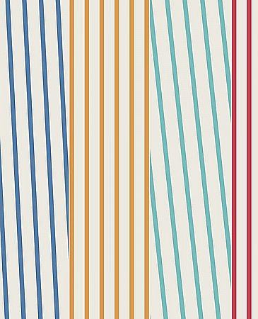 Maryam Multicolor Modern Stripe Wallpaper