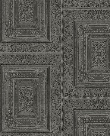 Olsson Charcoal Wood Panel Wallpaper