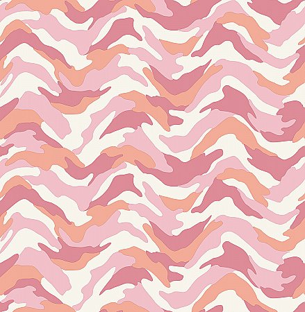 Stealth Pink Camo Wave Wallpaper