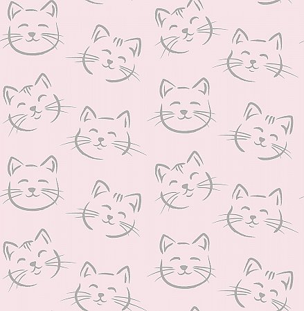 Purr Pink Cat Wallpaper
