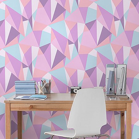 Kline Purple Facet Wallpaper