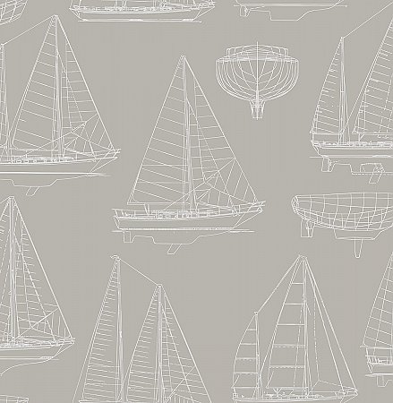 Boone Grey Shipyard Wallpaper