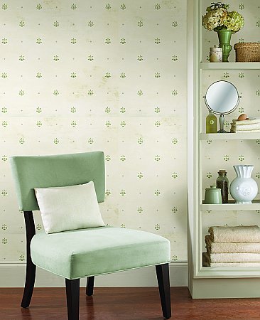 Polka Off-White Pinecone Ditzy Toss Wallpaper Wallpaper