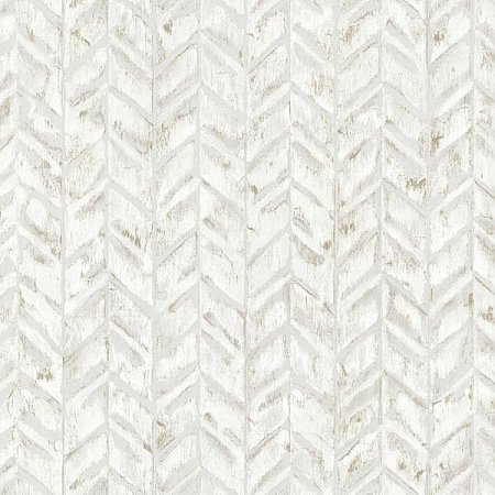 Foothills Ivory Herringbone Texture Wallpaper