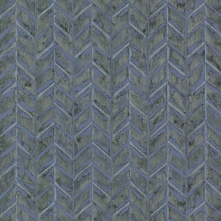 Foothills Blue Herringbone Texture Wallpaper