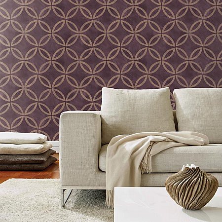 Cloverleaf Purple Geometric Wallpaper
