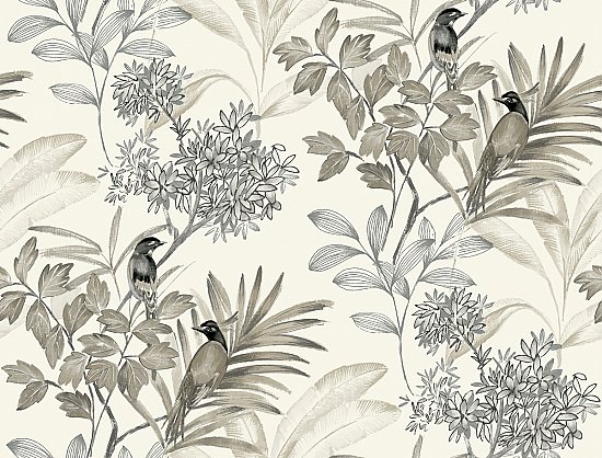Handpainted Songbird Wallpaper
