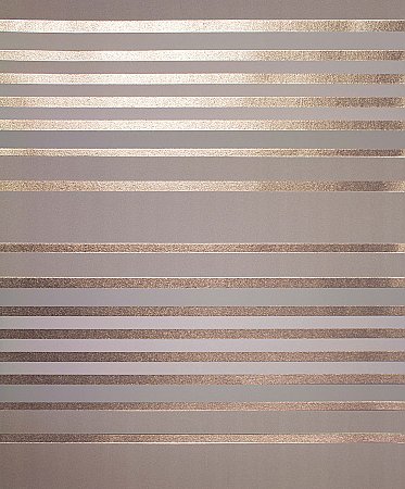 Mayfair Rose Gold Metallic Stripe Wallpaper