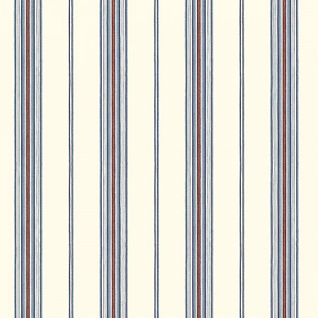 Cooper White Cabin Stripe Wallpaper