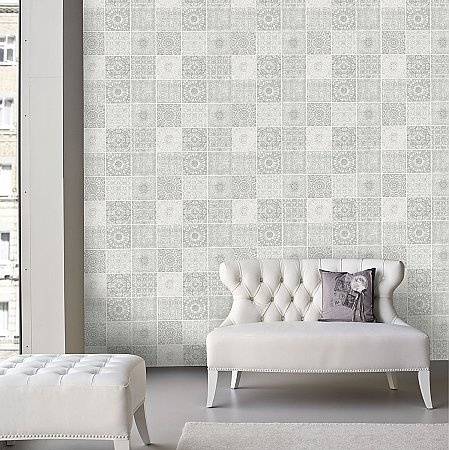 Tile Grey Mosaic Wallpaper