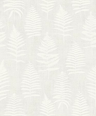Bracken Light Grey Fern Wallpaper