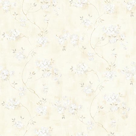 Rosemoor Grey Country Floral Wallpaper