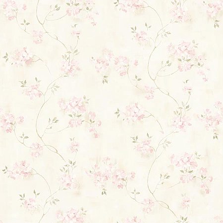 Rosemoor Pink Country Floral Wallpaper