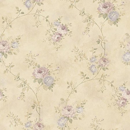Chiswick Lavender Hydrangea Trail Wallpaper