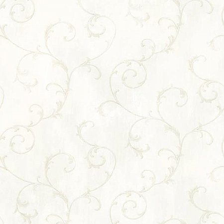 Mimosa Ivory Scroll Wallpaper