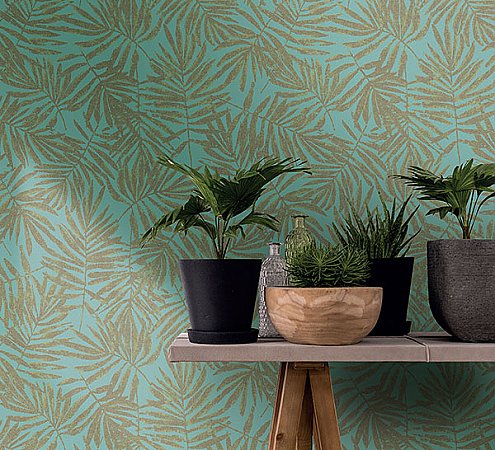 La Veneziana Green Leaf Wallpaper