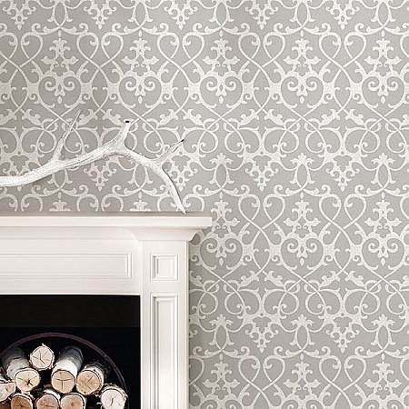 Ironwork Grey Peel & Stick Wallpaper