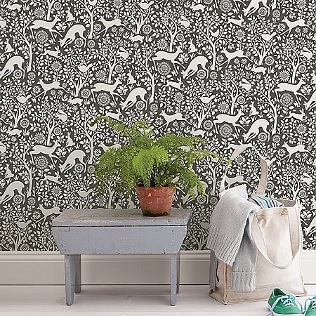 Charcoal Merriment Peel & Stick Wallpaper