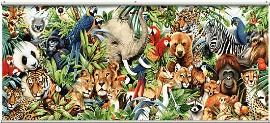 Jungle Animals Minute Mural 121753