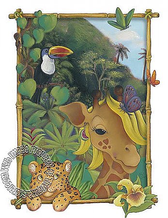 Giraffe Window Mural 121822