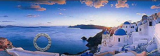 Santorini Panoramic Mural 363