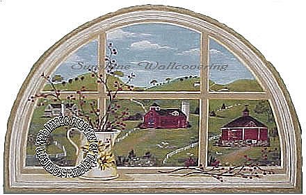 Country Window Mural