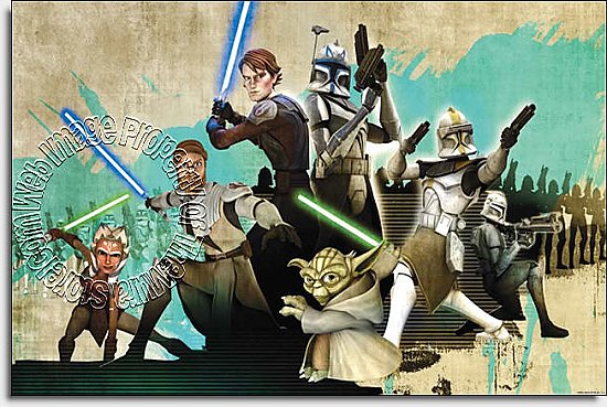 Star Wars The Clone Wars Wall Mural by Roommates JL1215M