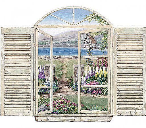 Birdhouse Window Mural FFM10405M