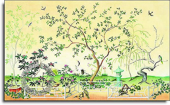 Oriental Garden Mural UR2040M
