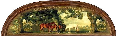 God Forbid Heavan Without Horses Arch Accent Mural