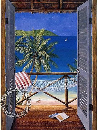 Tropical Door OA4683M Mural