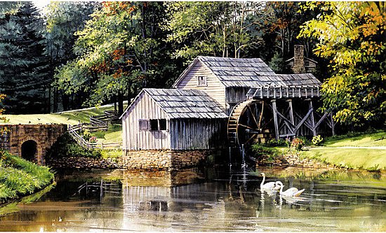 Old Mill Wall Mural BJ1216M by York