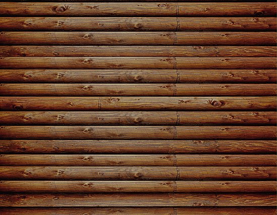 Log Cabin (Rustic Oak) CANVAS Peel and Stick Wall Mural